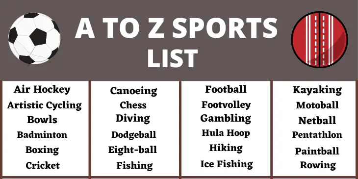 A to Z Sport Names
