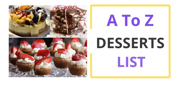 A to Z Desserts List