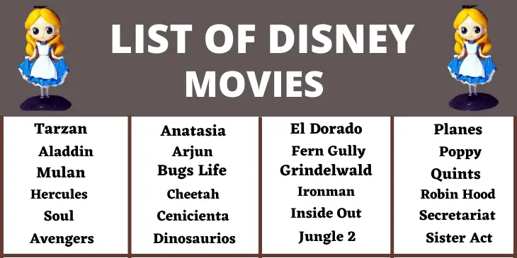 List Of Disney Movies