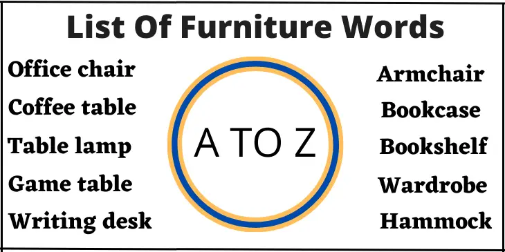 List Of Furniture That Start With A To Z