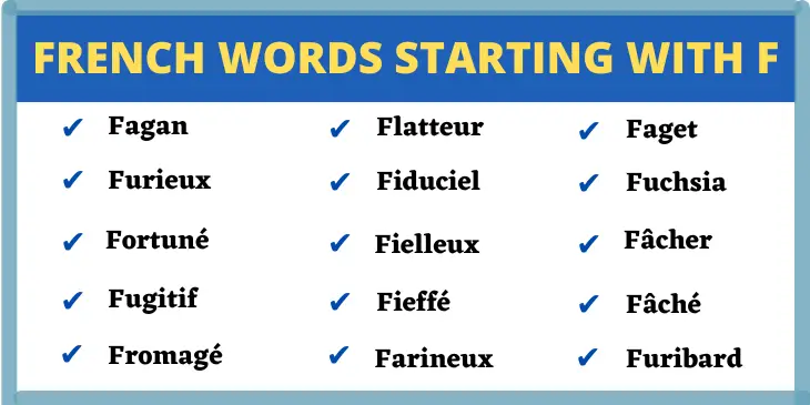 French That Start With F